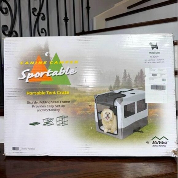 Unboxed Canine Camper Portable Dog Crate / Tent Crate/ Travel Medium - Picture 1 of 6